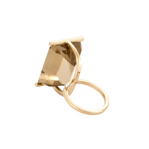 Bague 51 Bague vintage design en or jaune et citrine 58 Facettes BO/240008