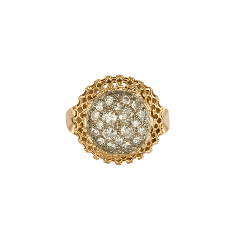 Bague 60 Bague ancienne en or jaune 18 carats et diamants 58 Facettes BO/240030