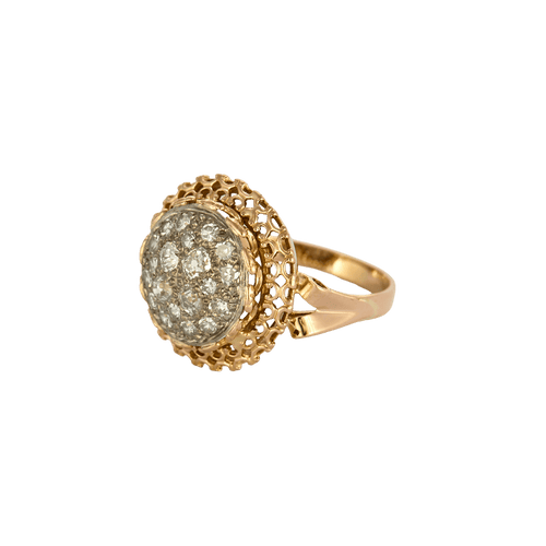 Bague 60 Bague ancienne en or jaune 18 carats et diamants 58 Facettes BO/240030