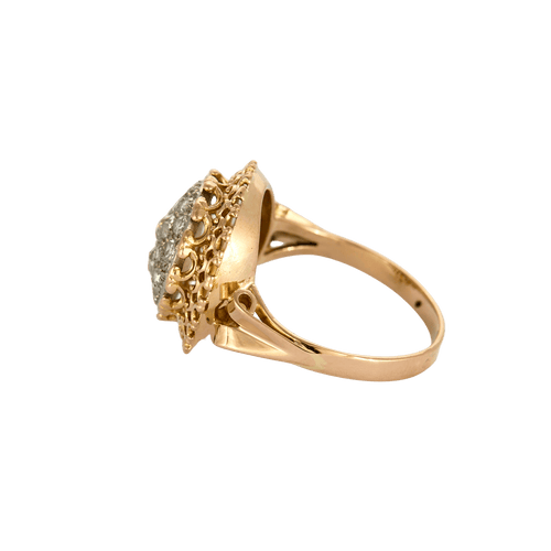 Bague 60 Bague ancienne en or jaune 18 carats et diamants 58 Facettes BO/240030
