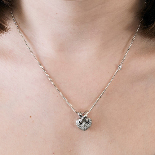 Pendentif Pendentif cœur en or blanc et diamants 58 Facettes BO/240013 RIV