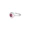 Bague 54 Bague en or blanc, rubis et diamants 58 Facettes BO/240045