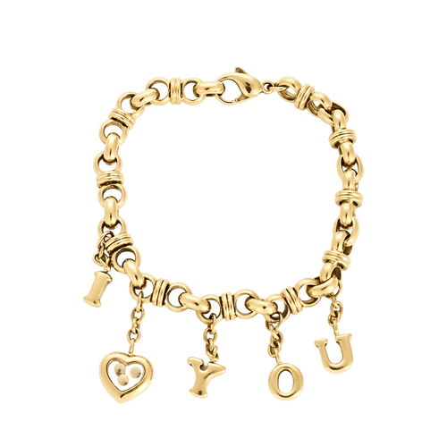 Bracelet Chopard Happy Diamonds - Bracelet en or jaune diamants 58 Facettes BO/250043