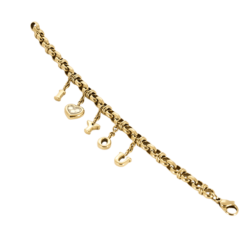 Bracelet Chopard Happy Diamonds - Bracelet en or jaune diamants 58 Facettes BO/250043