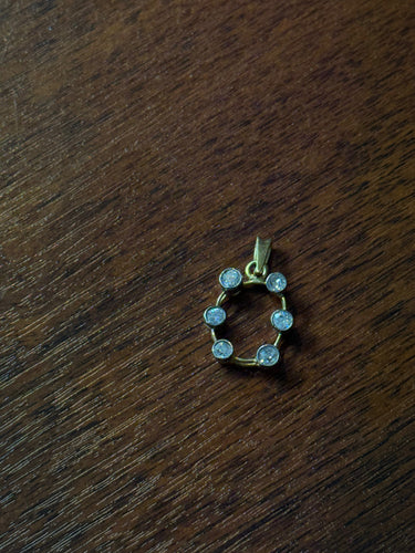 Pendentif Pendentif vintage en or jaune 18k et 6 diamants (0,50 ct) 58 Facettes