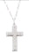 Collier Pendentif croix en or gris et diamants 58 Facettes 1