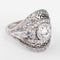 Bague Bague dôme en platine, diamant et saphirs 58 Facettes 1