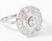 Bague Bague marguerite en or gris, platine et diamants 58 Facettes