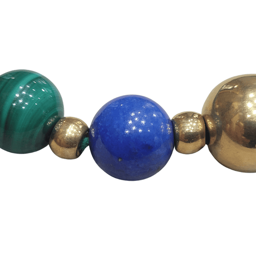 Collier Collier en malachite et lapis-lazuli 58 Facettes COV99