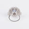 Bague Bague cocktail en or gris, diamants et saphir cabochon 58 Facettes