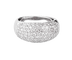 Bague Bague jonc en or gris pavée de diamants 58 Facettes 1