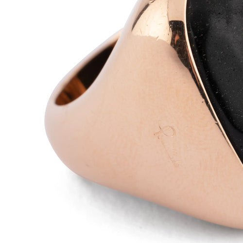 Bague Pomellato Victoria - Bague en or rose et jais 58 Facettes 1
