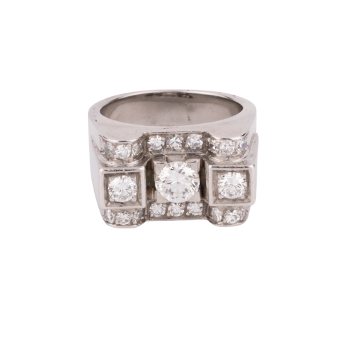 Inel Platină și diamant