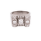 Bague Tank - Bague en or gris, platine et diamants 58 Facettes