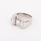 Bague Tank - Bague en or gris, platine et diamants 58 Facettes