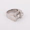 Bague Tank - Bague en or gris, platine et diamants 58 Facettes