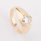 Bague Bague solitaire en or jaune et diamant demi-taille 58 Facettes 1