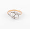 Bague Toi & Moi - Bague en platine, or jaune et diamants 58 Facettes