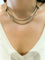 Collier Collier double rang en or jaune, platine et diamants 58 Facettes 1