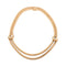 Collier Collier double rang en or jaune, platine et diamants 58 Facettes 1