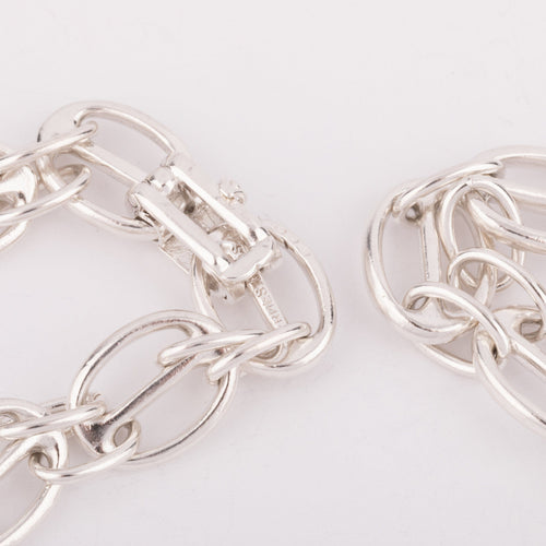 Collier Hermès - Sautoir en argent 58 Facettes 1