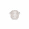 Bague 52 Bague rectangulaire en platine et diamants 58 Facettes 1
