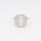 Bague Bague rectangulaire en platine et diamants 58 Facettes 1