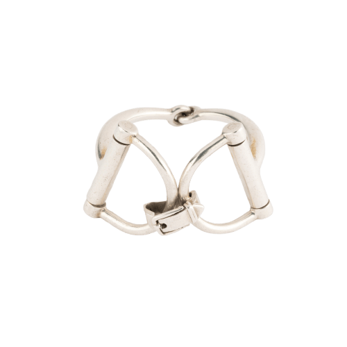 Bracelet Hermès Mors - Bracelet articulé en argent 58 Facettes 1