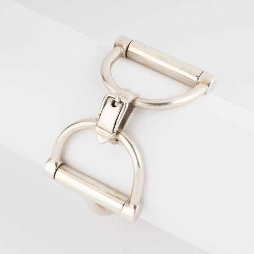 Bracelet Hermès Mors - Bracelet articulé en argent 58 Facettes 1