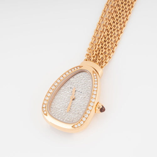 Montre Bvlgari Serpenti - Montre en or rose et diamants 58 Facettes 1
