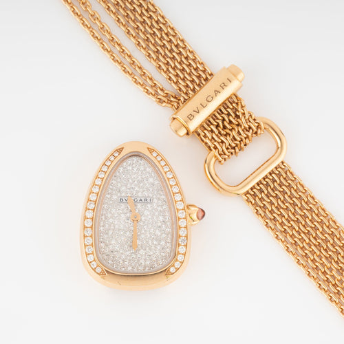 Montre Bvlgari Serpenti - Montre en or rose et diamants 58 Facettes 1