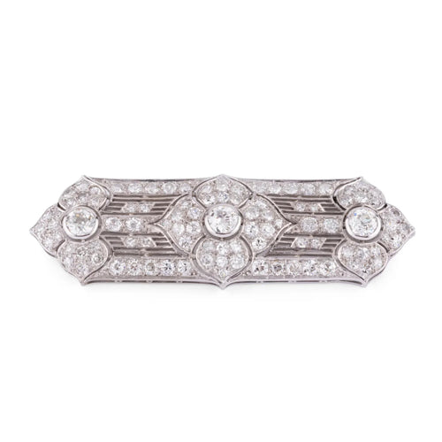 Broche Broche en platine et diamants 58 Facettes 1