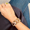 Bracelet Bracelet Tank en or jaune et rose 58 Facettes 1
