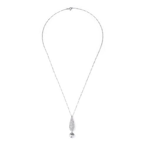 Pendentif Pendentif Art déco en platine et diamants 58 Facettes 1
