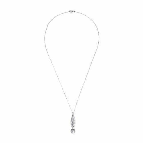 Pendentif Pendentif Art déco en platine et diamants 58 Facettes 1