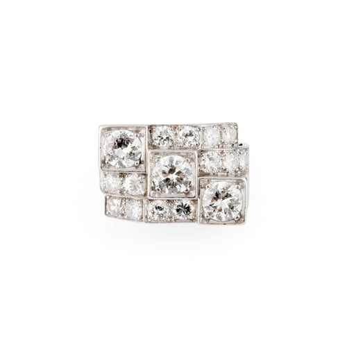 Bague Art déco - Bague en platine et diamants 58 Facettes 1