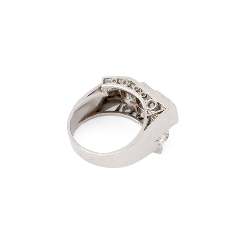 Bague Art déco - Bague en platine et diamants 58 Facettes 1