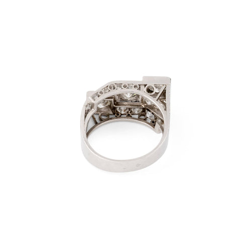Bague Art déco - Bague en platine et diamants 58 Facettes 1