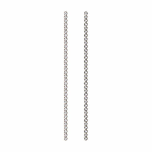 Boucles d'oreilles AITCHES - Boucles d'oreilles tennis en or blanc 18K diamants 58 Facettes GER1349WG