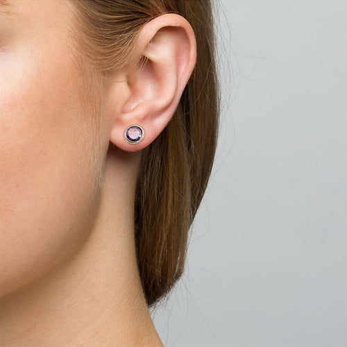 Boucles d'oreilles AITCHES - Boucles d'oreilles Love More en or blanc 18K saphirs violets 58 Facettes GER1041RP