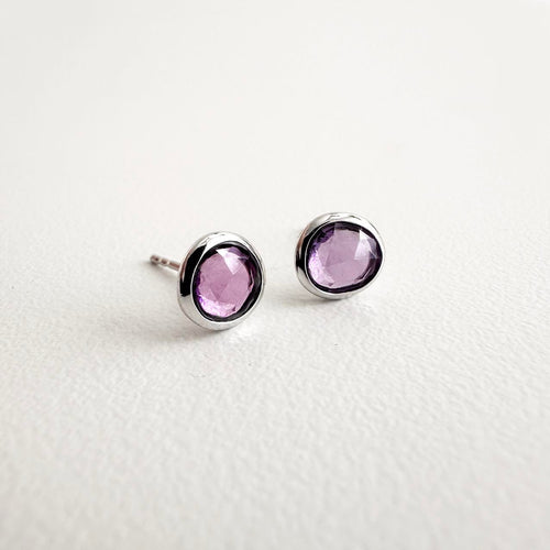 Boucles d'oreilles AITCHES - Boucles d'oreilles Love More en or blanc 18K saphirs violets 58 Facettes GER1041RP