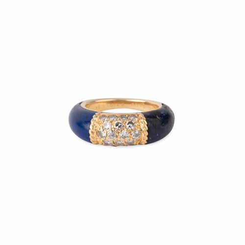 Bague 48 Van Cleef & Arpels Philippine - Bague en or jaune, lapis-lazuli et diamants 58 Facettes 1