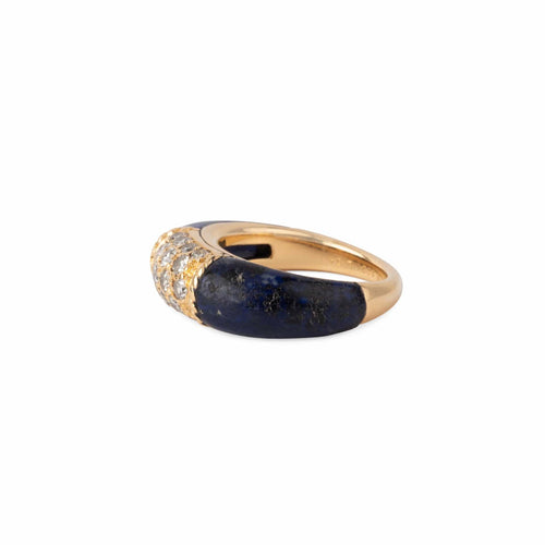 Bague 48 Van Cleef & Arpels Philippine - Bague en or jaune, lapis-lazuli et diamants 58 Facettes 1