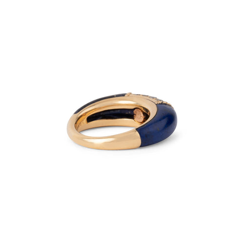 Bague 48 Van Cleef & Arpels Philippine - Bague en or jaune, lapis-lazuli et diamants 58 Facettes 1