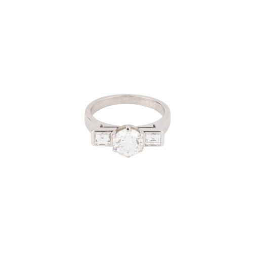Bague Bague en or gris et diamants 58 Facettes 1