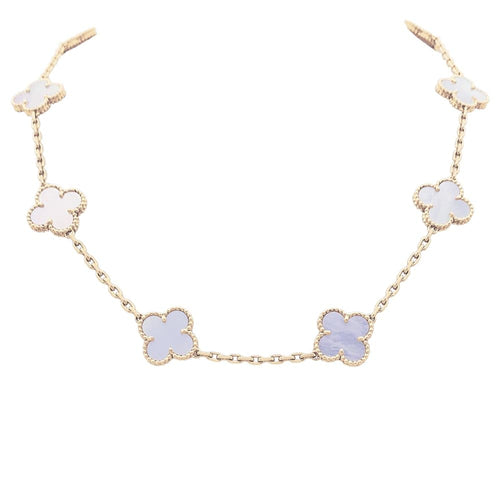 Collier Van Cleef & Arpels - Collier Vintage Alhambra en or jaune et nacre 58 Facettes 35671