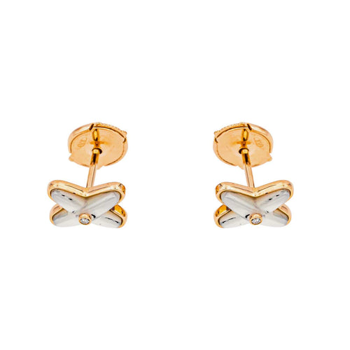 Boucles d'oreilles Chaumet - Boucles d'oreilles Jeux de liens en or rose diamants 58 Facettes 5164829RV