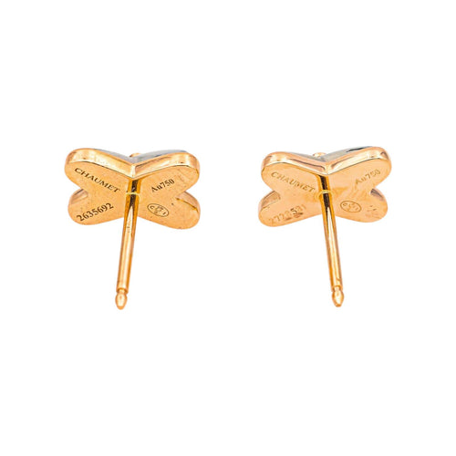 Boucles d'oreilles Chaumet - Boucles d'oreilles Jeux de liens en or rose diamants 58 Facettes 5164829RV
