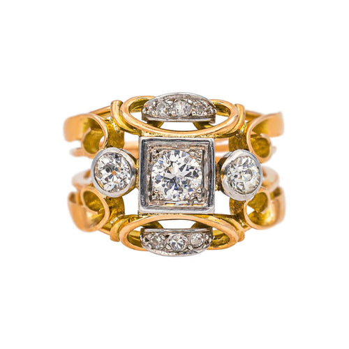 Bague 52 Bague en or rose et platine, diamants 58 Facettes 5281130CN