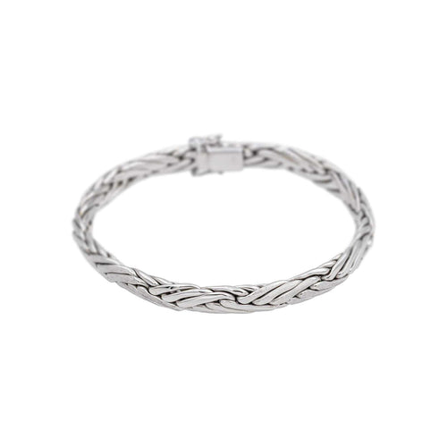 Bracelet Bracelet maille palmier en or blanc 58 Facettes 5366759CN